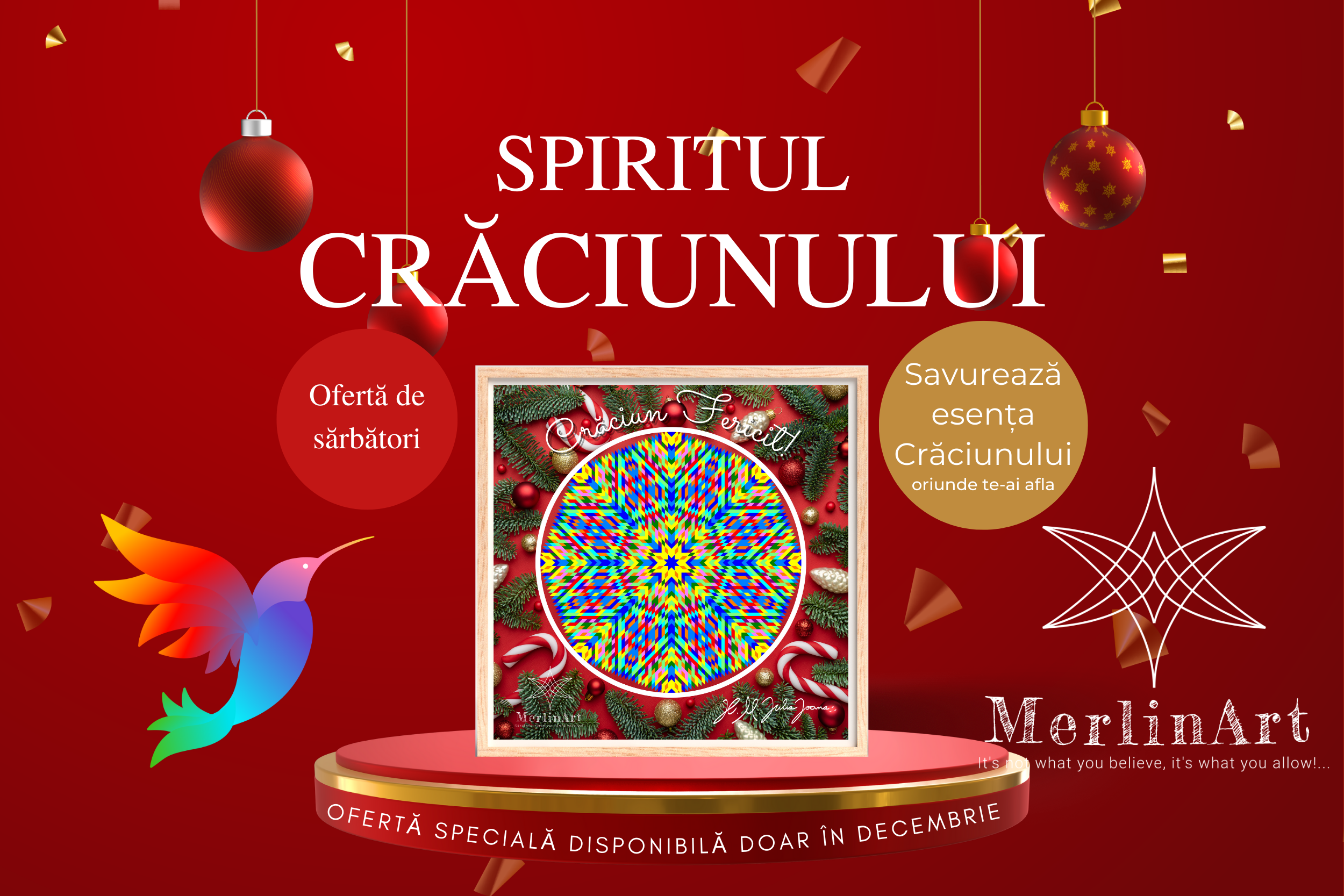 Tablou Mandala Spiritul Crăciunului 2022.